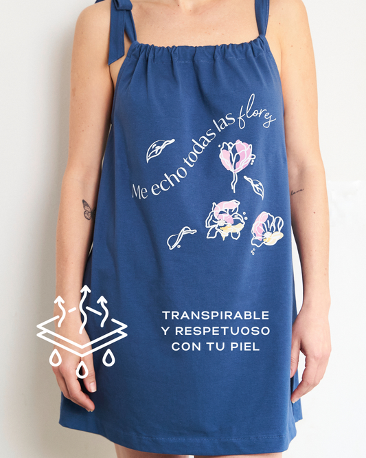 Camisón corto 'Me echo todas las flores'