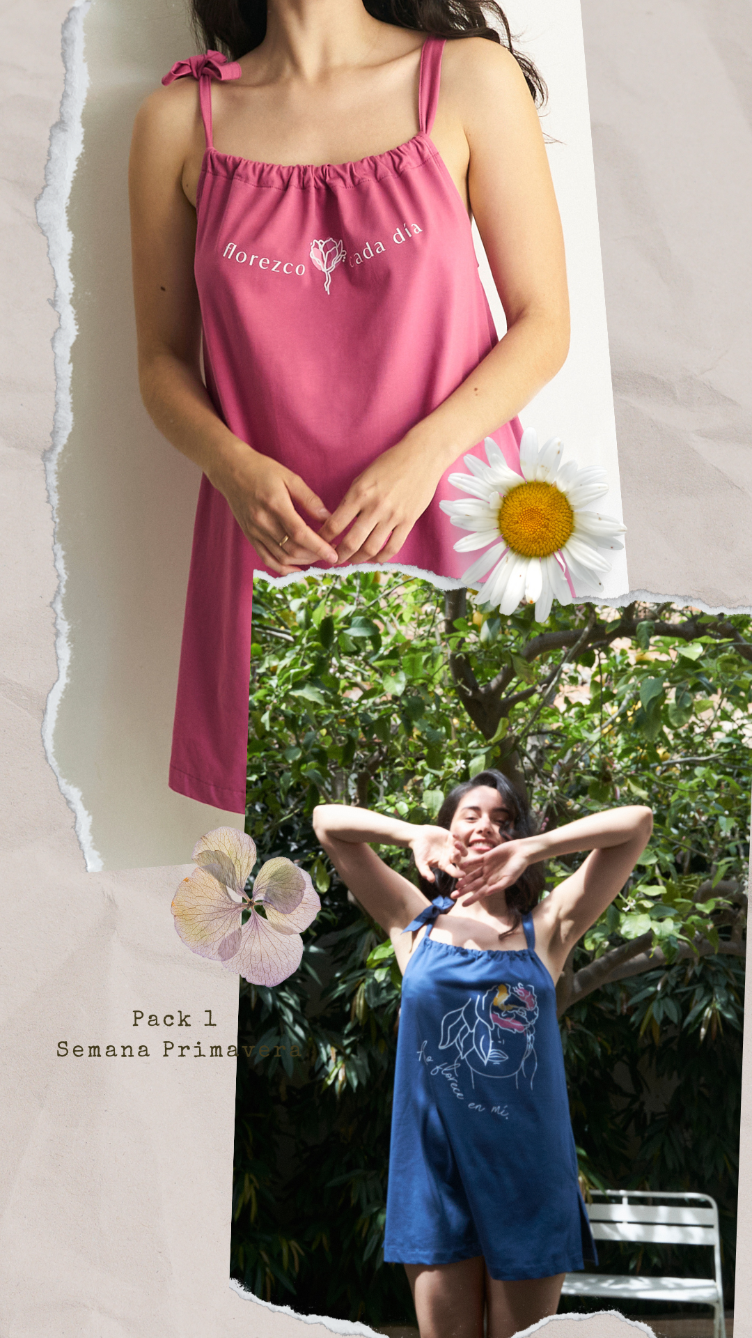 Pack de 2 camisones cortos