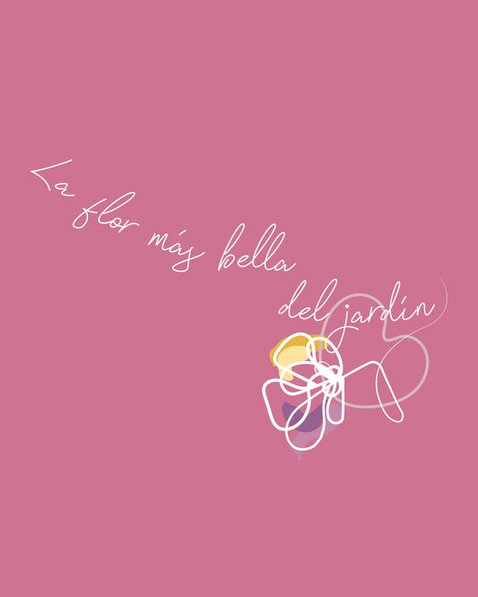 Bolso loneta 'La flor más bella del jardín'