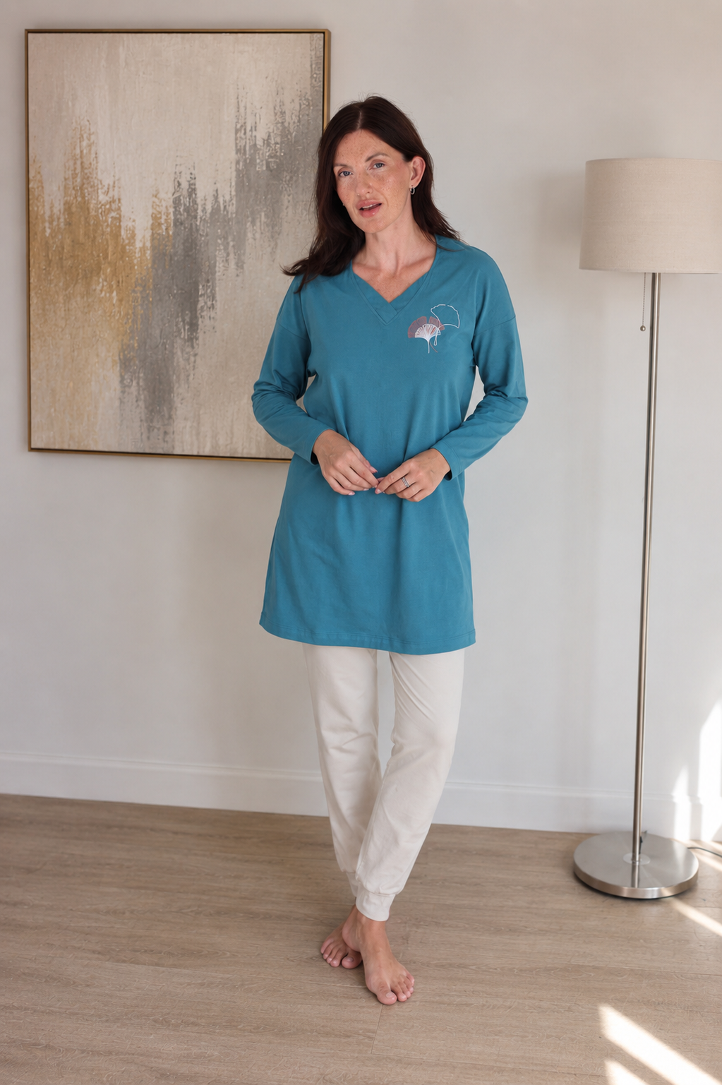 Conjunto Nara Dúo camisola y pantalón (verde - arena)