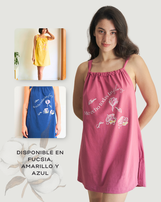 Camisón corto 'Me echo todas las flores'