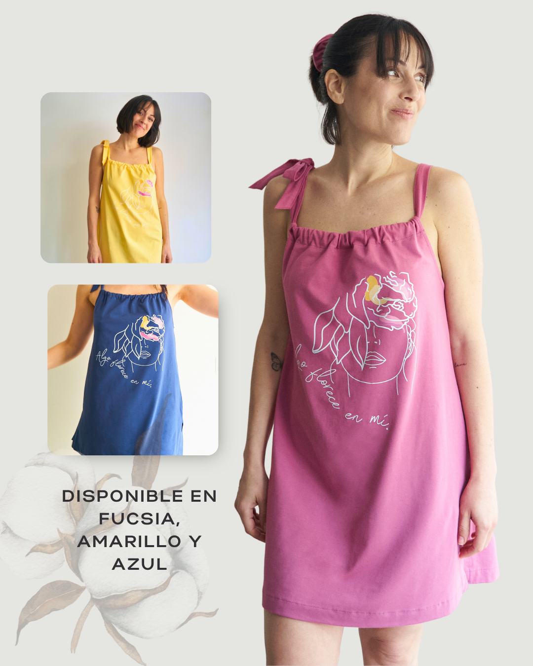 Camisón corto 'Algo florece en mi'