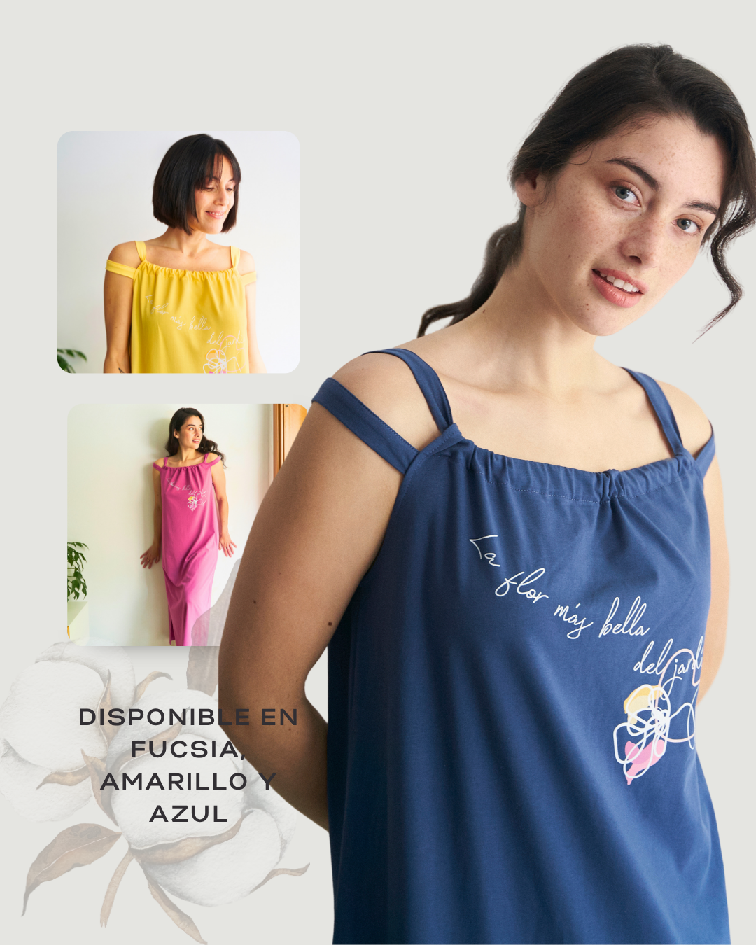 Camisón largo 'La flor más bella'