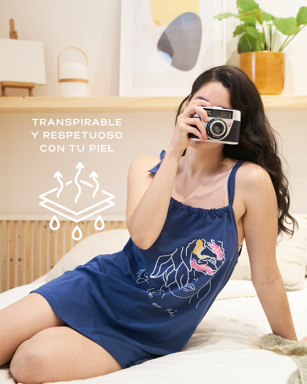 Camisón corto 'Algo florece en mi'