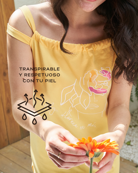 Camisón largo 'Algo florece en mí'