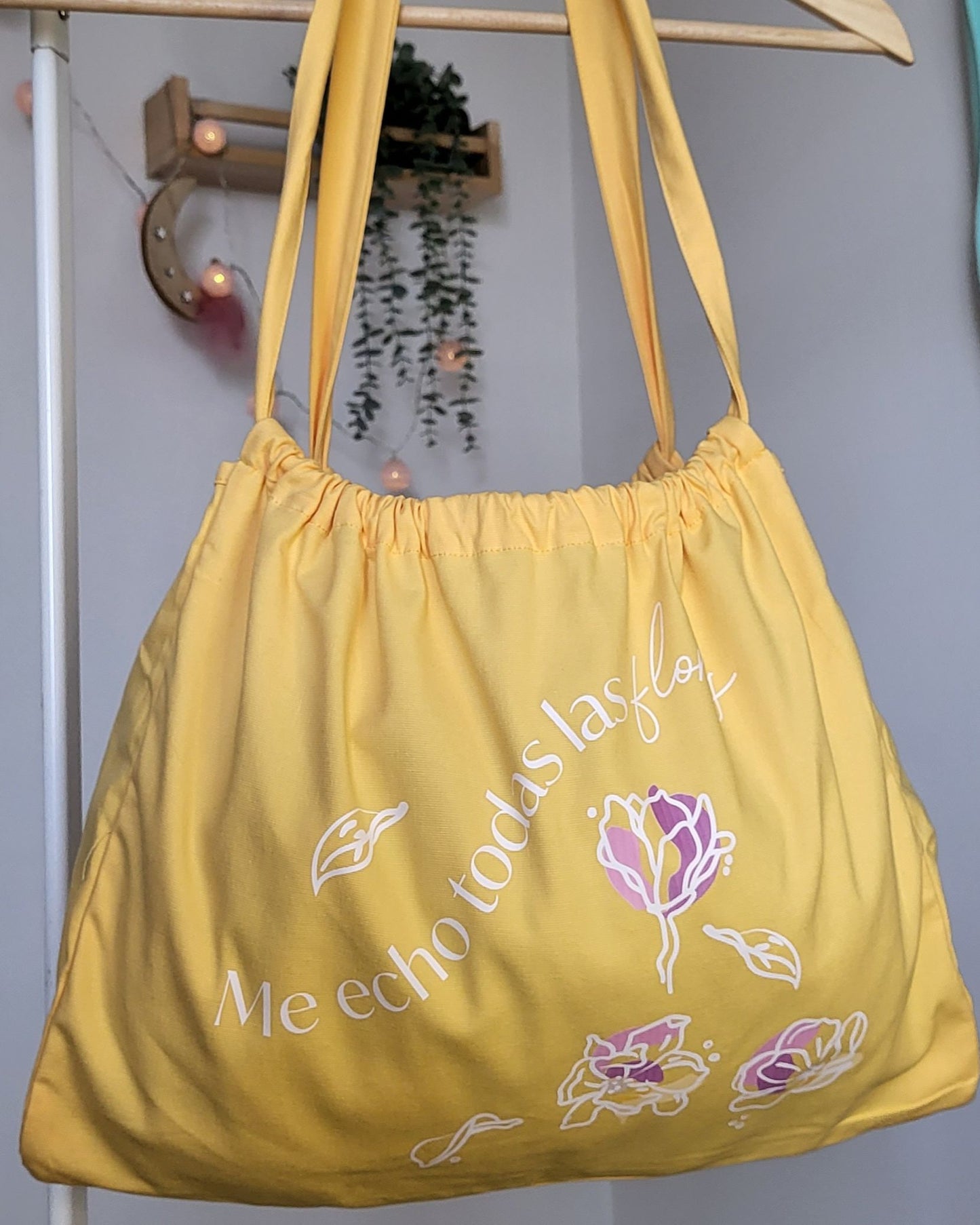 Bolso loneta 'Me echo todas las flores'