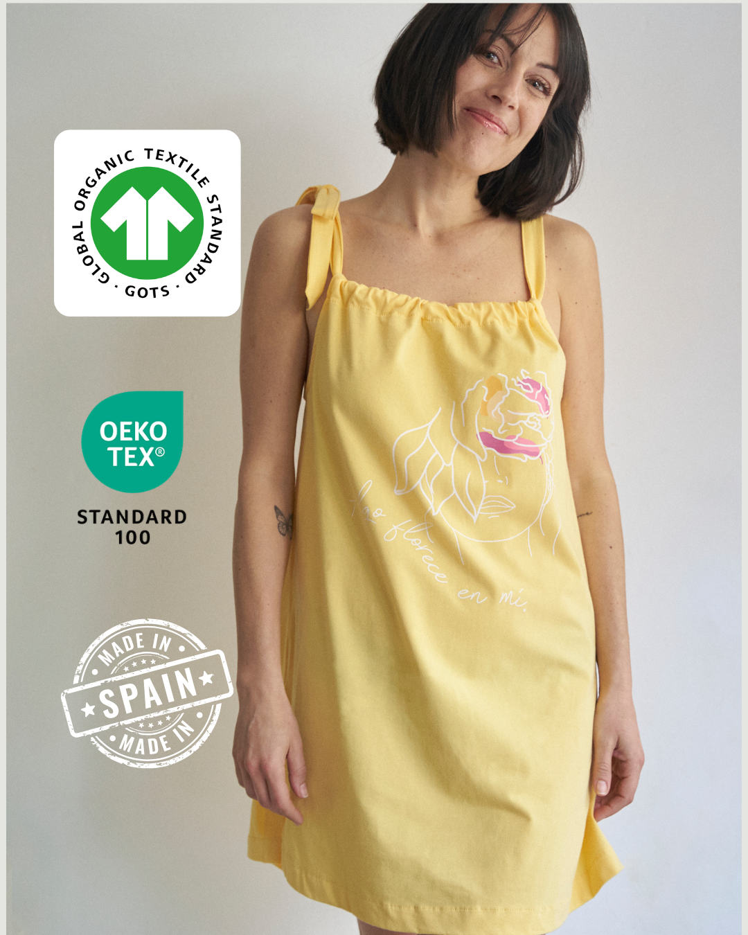 Camisón corto 'Algo florece en mi'