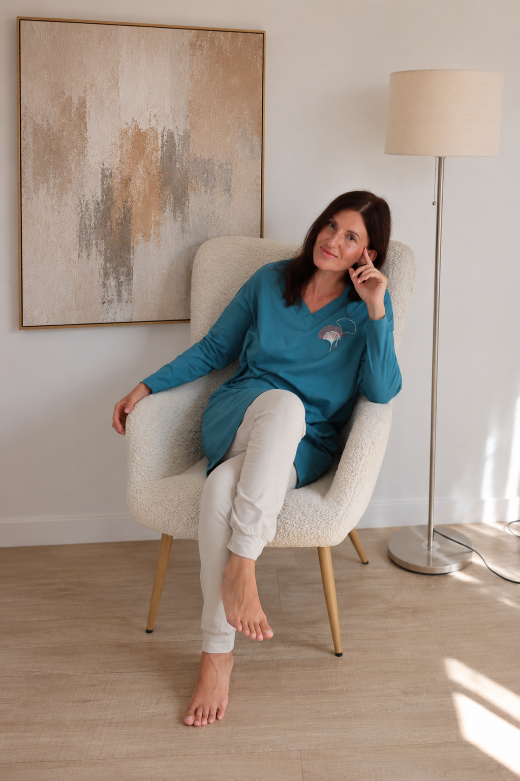 Conjunto Nara Dúo camisola y pantalón (verde - arena)