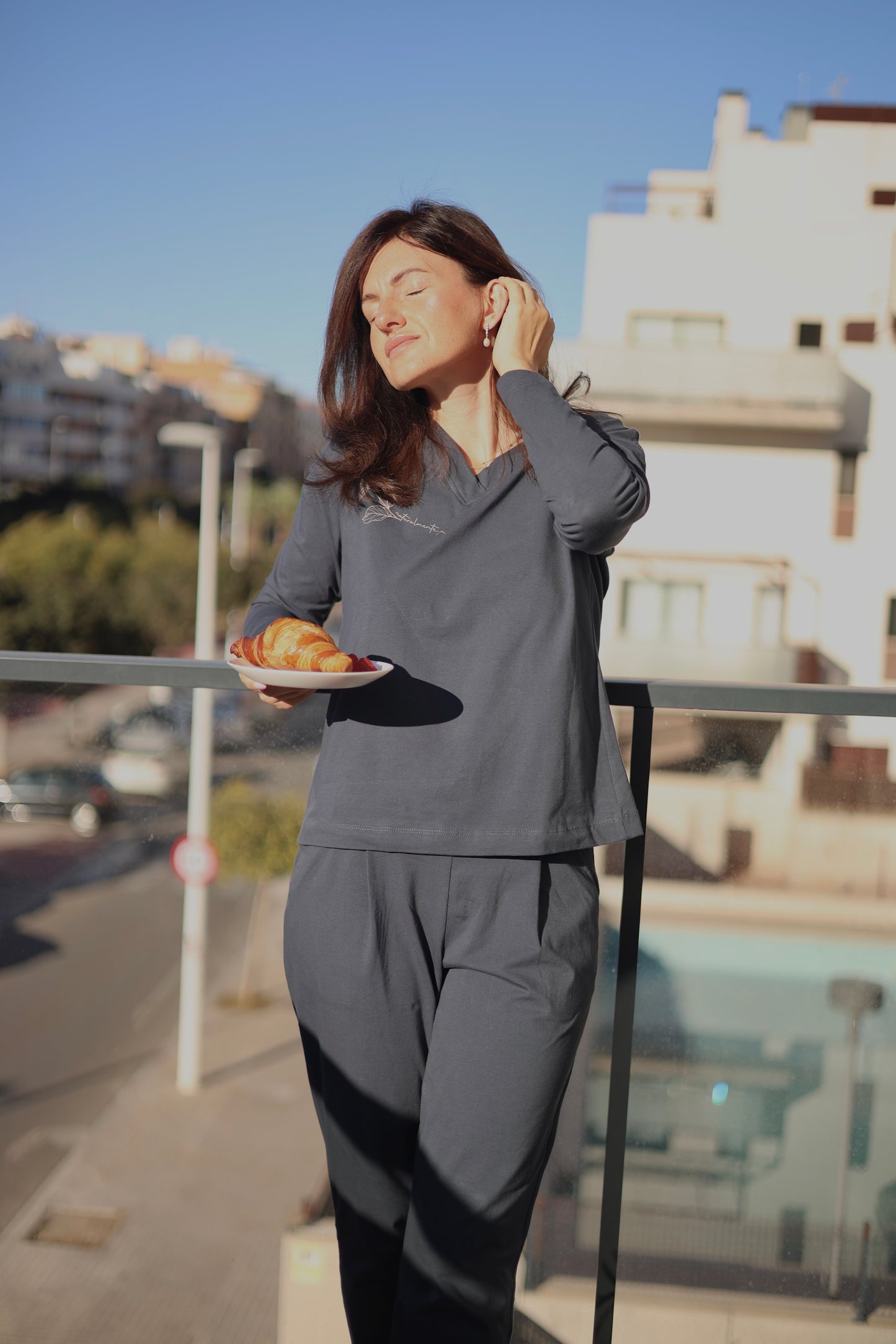 Homewear / Pijama Fluido Nature Azul noche