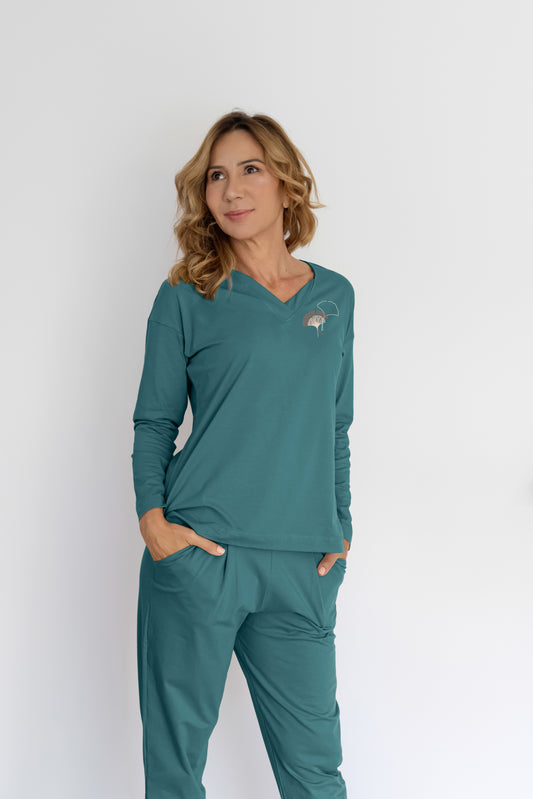 Fluido Nara verde azulado